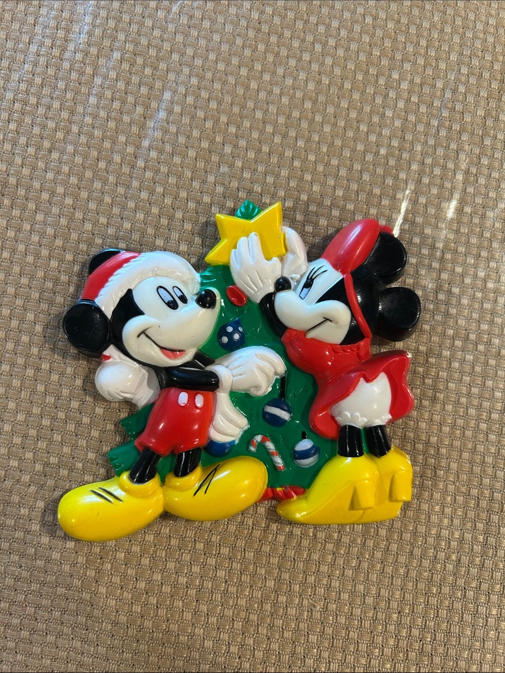 Mickey & Minnie with Christmas Tree Magnet